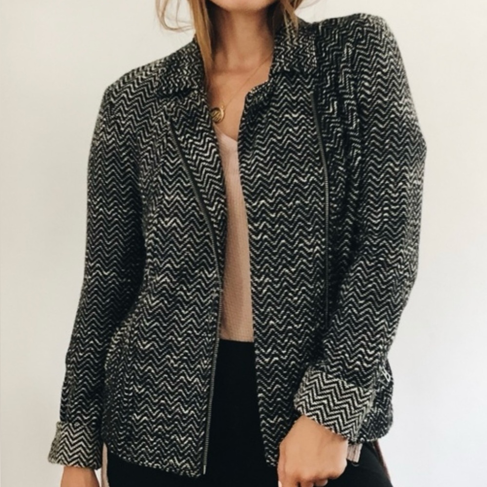 Lucky Brand Tweed Moto Jacket PTP 21”